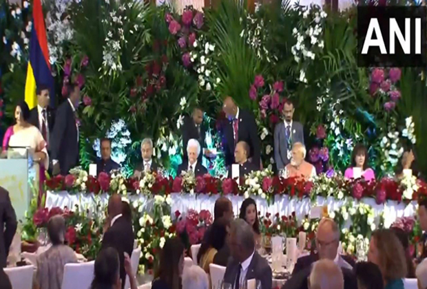 Mauritius PM hosts state dinner for PM Modi, says "honoured you've accepted my invitation"