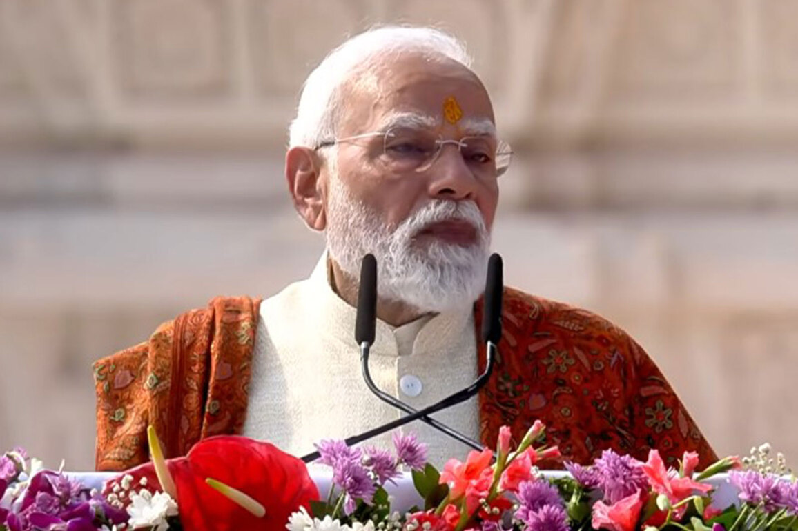 "If we want to make India developed by 2047, have to awaken Lord Ram within ourselves": PM Modi at Ram Temple 'Dhwajarohan' ceremony