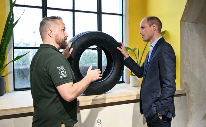 Prince William with Enso founder Gunnlaugur Erlendsson in London | Credit: Enso