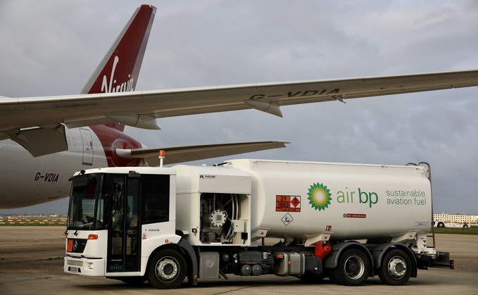 Air bp fuels first ever 100 per cent SAF 
transatlantic flight by a commercial airline - Credit: Virgin Atlantic and Air BP