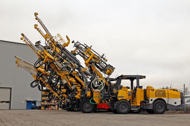 Epiroc underground equipment for drilling and loading.