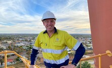  Bill Beament at the top of the Mt Charlotte headframe at KCGM in Kalgoorlie