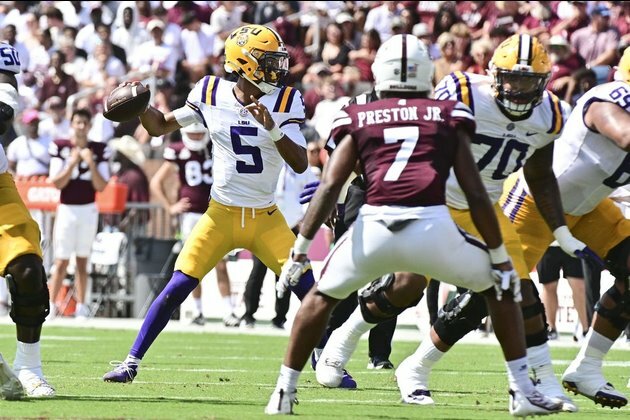 Jayden Daniels helps No. 14 LSU trounce Mississippi State