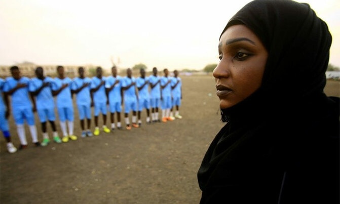 Sudan's 'sister coach' takes love of football to field Sudan's 'sister coach' takes love of football to field