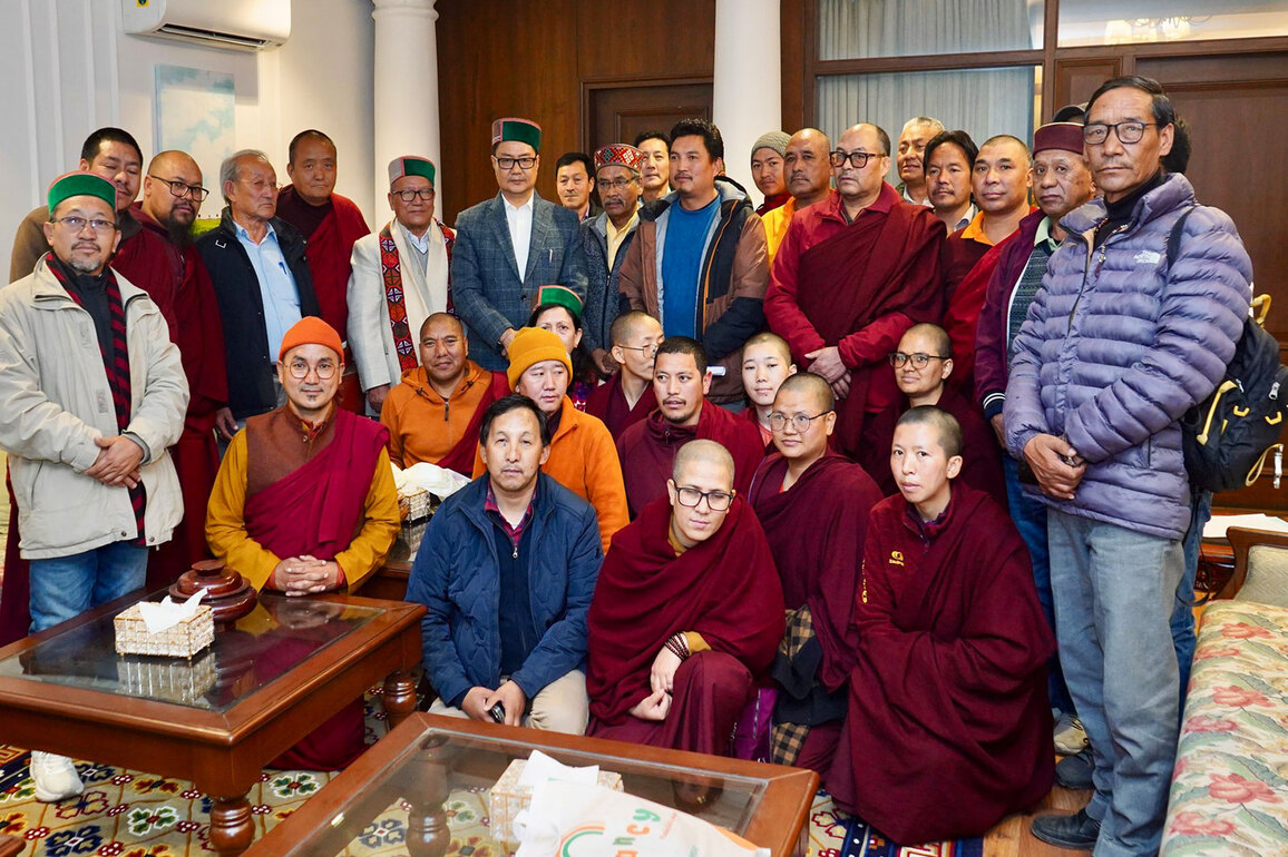 Kiren Rijiju meets Buddhist delegation from Himachal Pradesh in Delhi