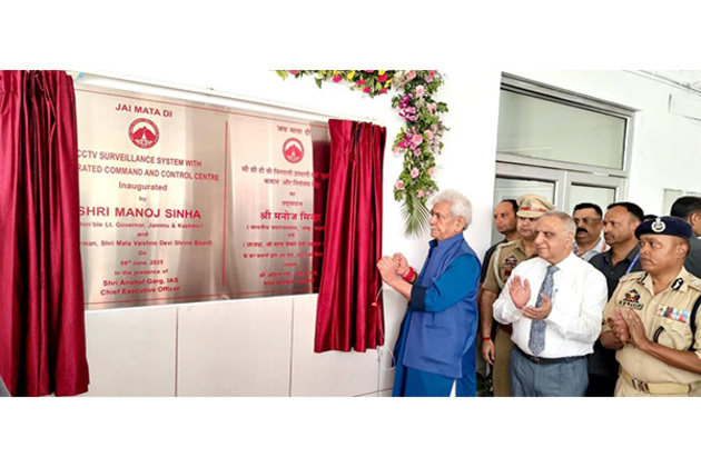 J-K LG inaugurates CCTV surveillance system with integrated command & control centre at Mata Vaishno Devi Shrine