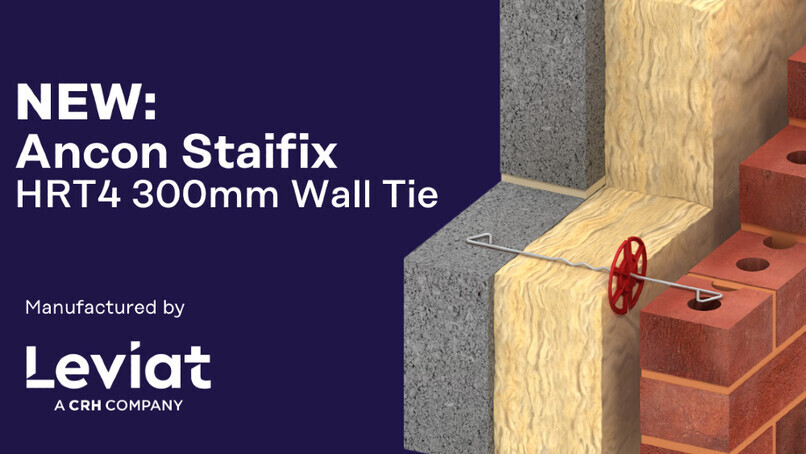 Leviat Launches New 300mm Type 4 Wall Tie for Wider Cavities