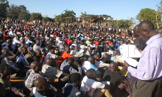 UPDF recruitment team overwhelmed in Gulu UPDF recruitment team overwhelmed in Gulu
