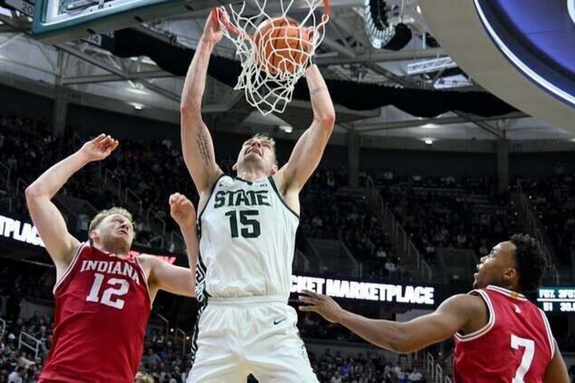 No. 13 Michigan State chasing season sweep of Indiana