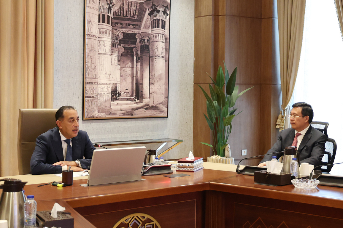 EGYPT-CAIRO-PM-XINHUA-FU HUA-MEETING