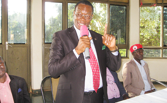 Meeya George Fred Kagimu ng'aliko by'annyonnyola Bannakibiina kya DP Meeya George Fred Kagimu ng'aliko by'annyonnyola Bannakibiina kya DP