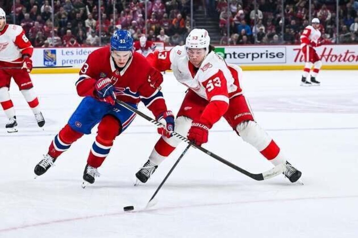 Alex DeBrincat's three points help Red Wings shut out Canadiens