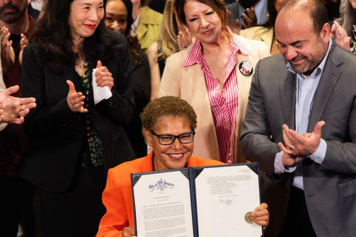 Mayor Karen Bass pledges to make it easier to film in L.A.