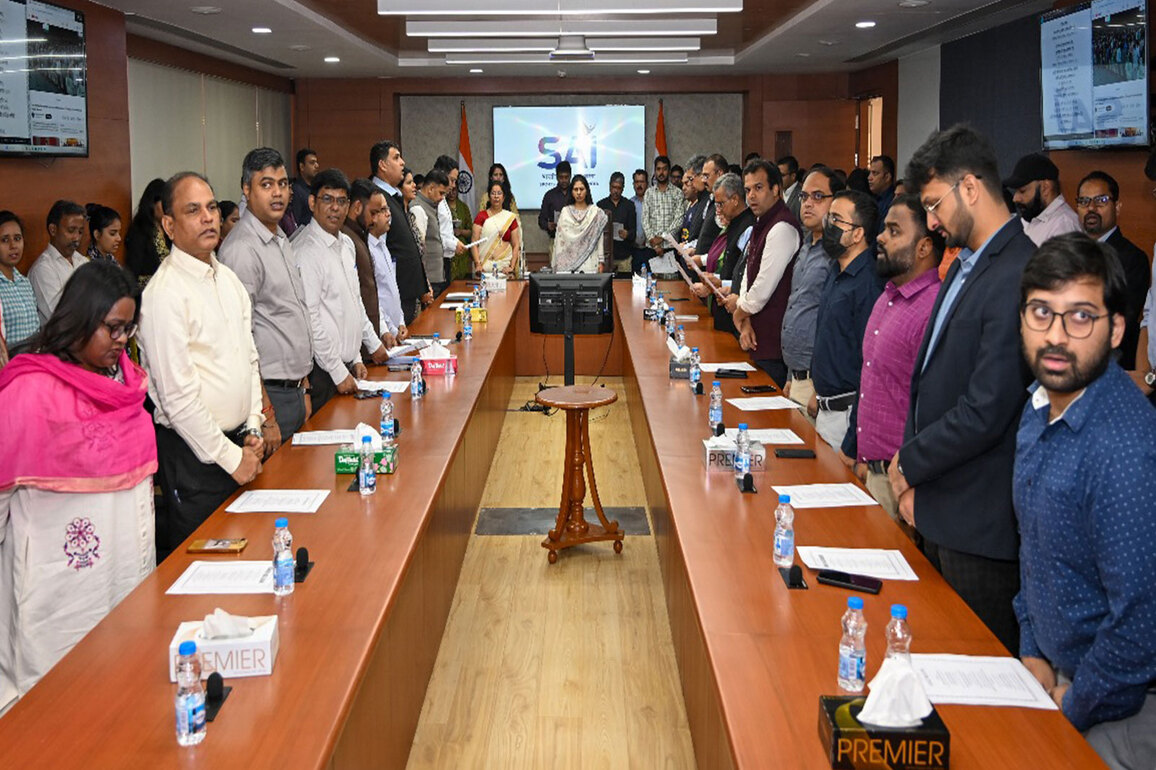 Raksha Khadse joins sports ministry, SAI officials in mass singing of 'Vande Mataram' to mark 150 years of the national song