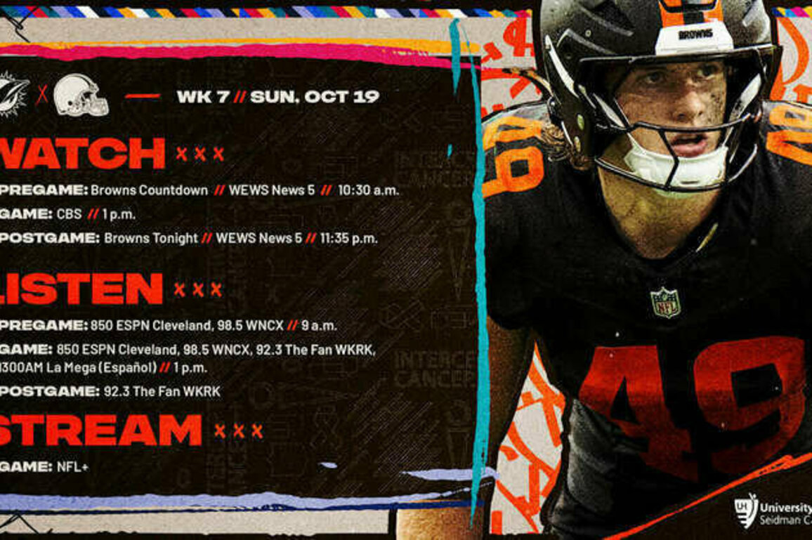 Browns vs. Dolphins: How to Watch, Listen & Live Stream