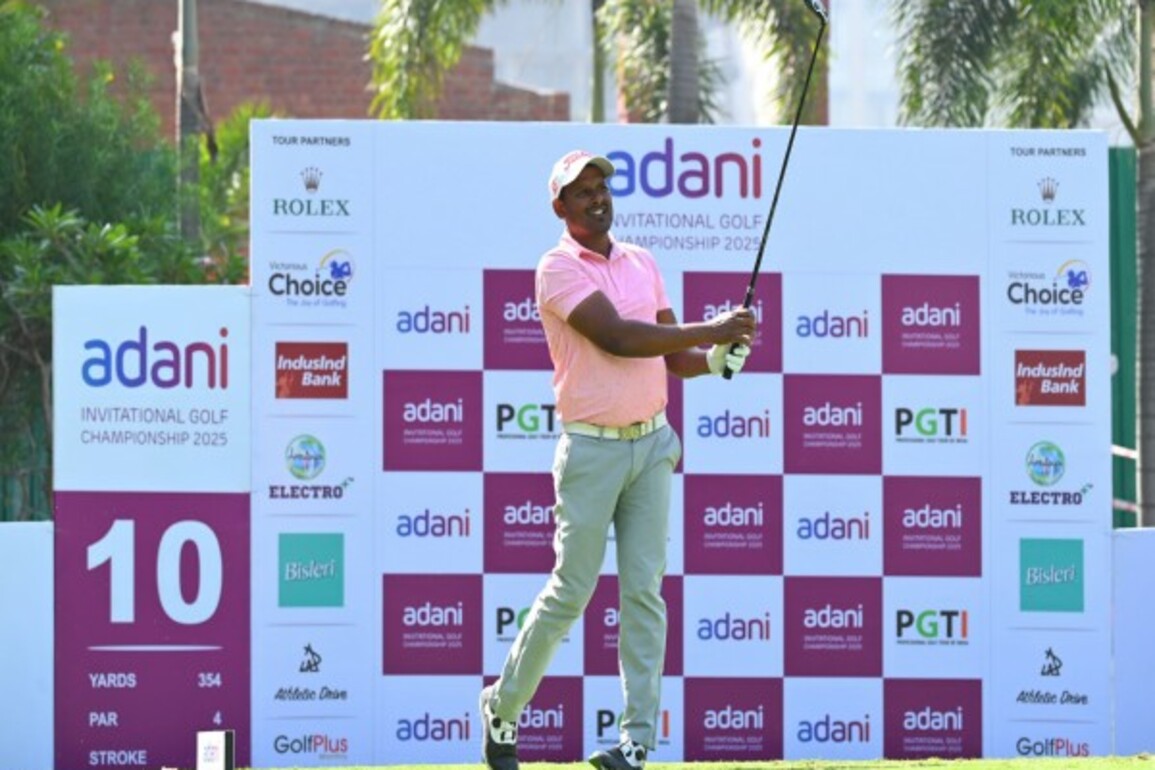 Adani Invitational Golf Championship 2025: N Thangaraja, Saptak Talwar tied for lead in round one