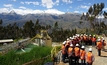 A community visit to one of the two new water treatment plants at the Pierina mine in Peru. Photo: Barrick Gold