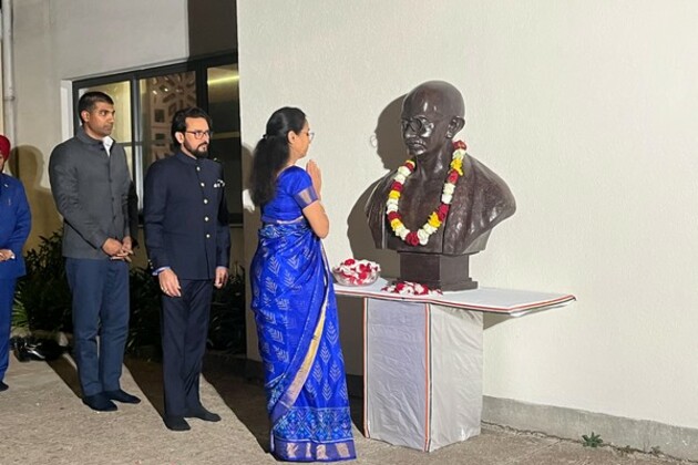 Supriya Sule-led delegation pays floral tribute to Mahatma Gandhi at Indian Embassy in Ethiopia