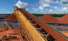  A stacker at Metro Mining's Bauxite Hills operation in Queensland.