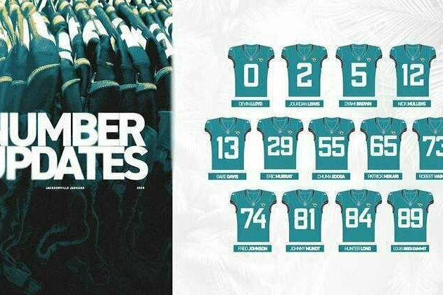 Numbers game: Jaguars announce new numbers, changes for 2025