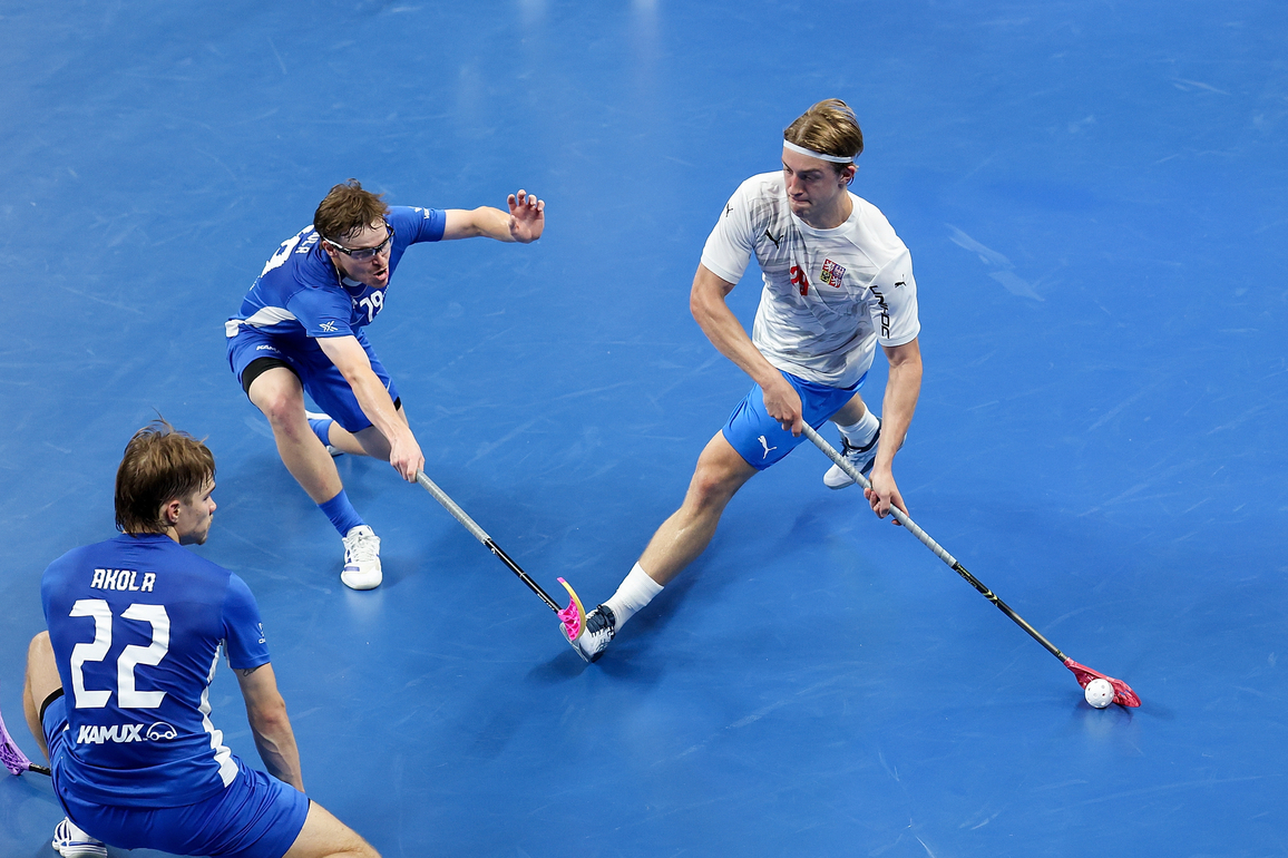 (SP)CHINA-CHENGDU-THE WORLD GAMES 2025-FLOORBALL-MEN'S PRELIMINARY ROUND-FIN VS CZE (CN)
