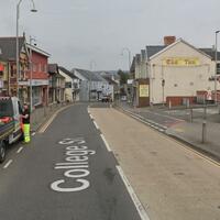 One taken to hospital after crash near Ammanford bus station