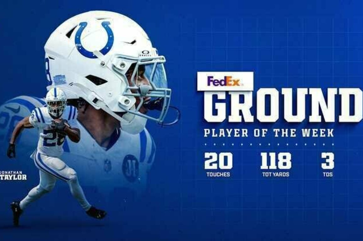 Jonathan Taylor voted Week 3 FedEx Ground Player of the Week
