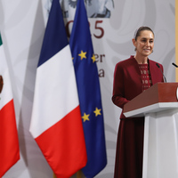 MEXICO-MEXICO CITY-SHEINBAUM-MACRON-MEETING