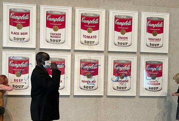 Eco-protesters attack iconic Warhol artwork