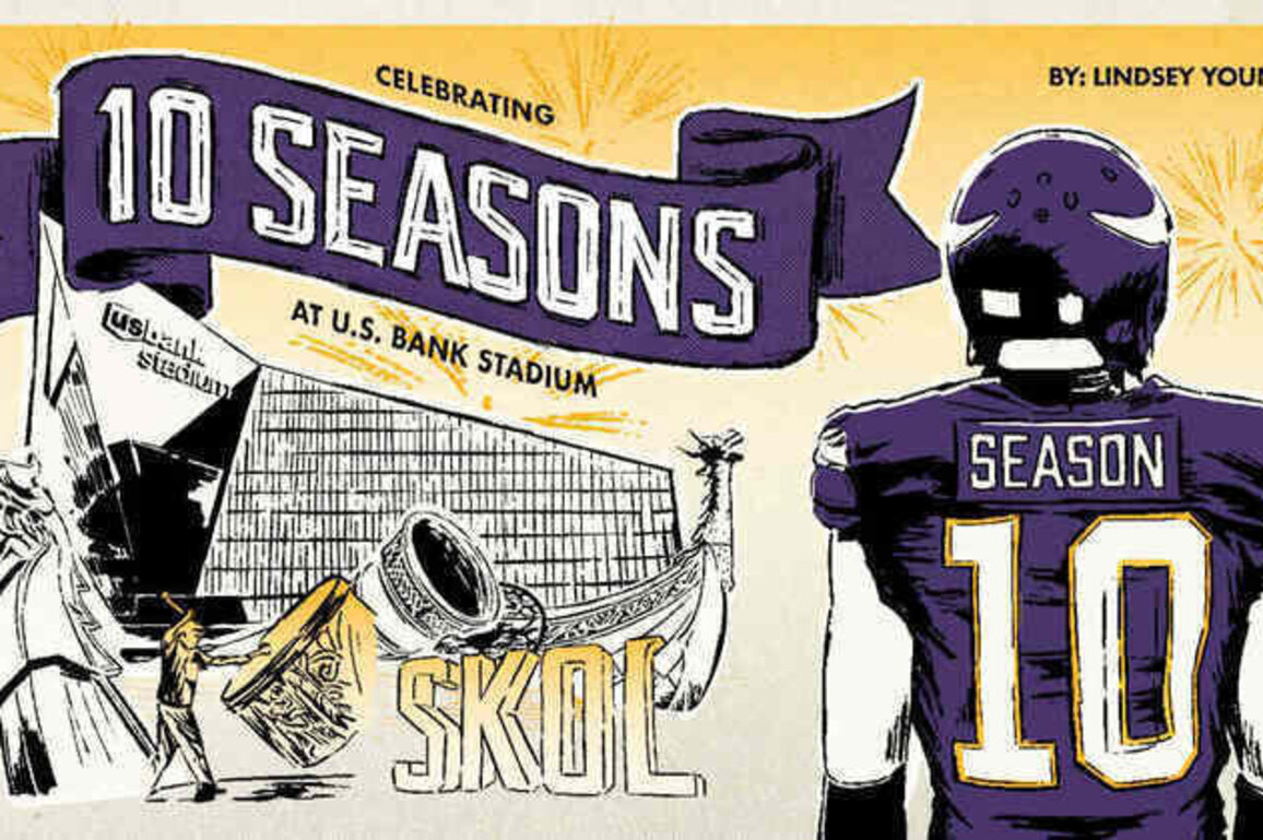 Vikings Celebrate 10 Seasons at U.S. Bank Stadium