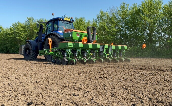 The Amazone Precea uses air singulation to offer highly accurate seed placement.