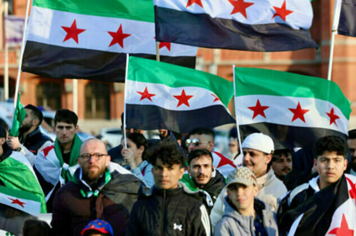 Syrian community protests in front of the US Embassy in Berlin