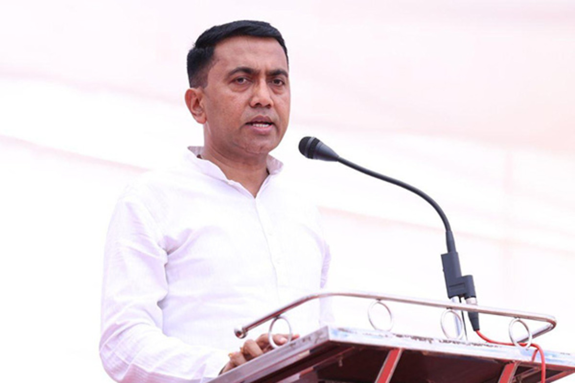 Goa CM Pramod Sawant lays foundation stone for construction of government office Complex in Bicholim Taluk