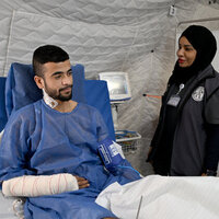 UAE Floating Hospital in Al Arish conducts complex surgery for Palestinian patient