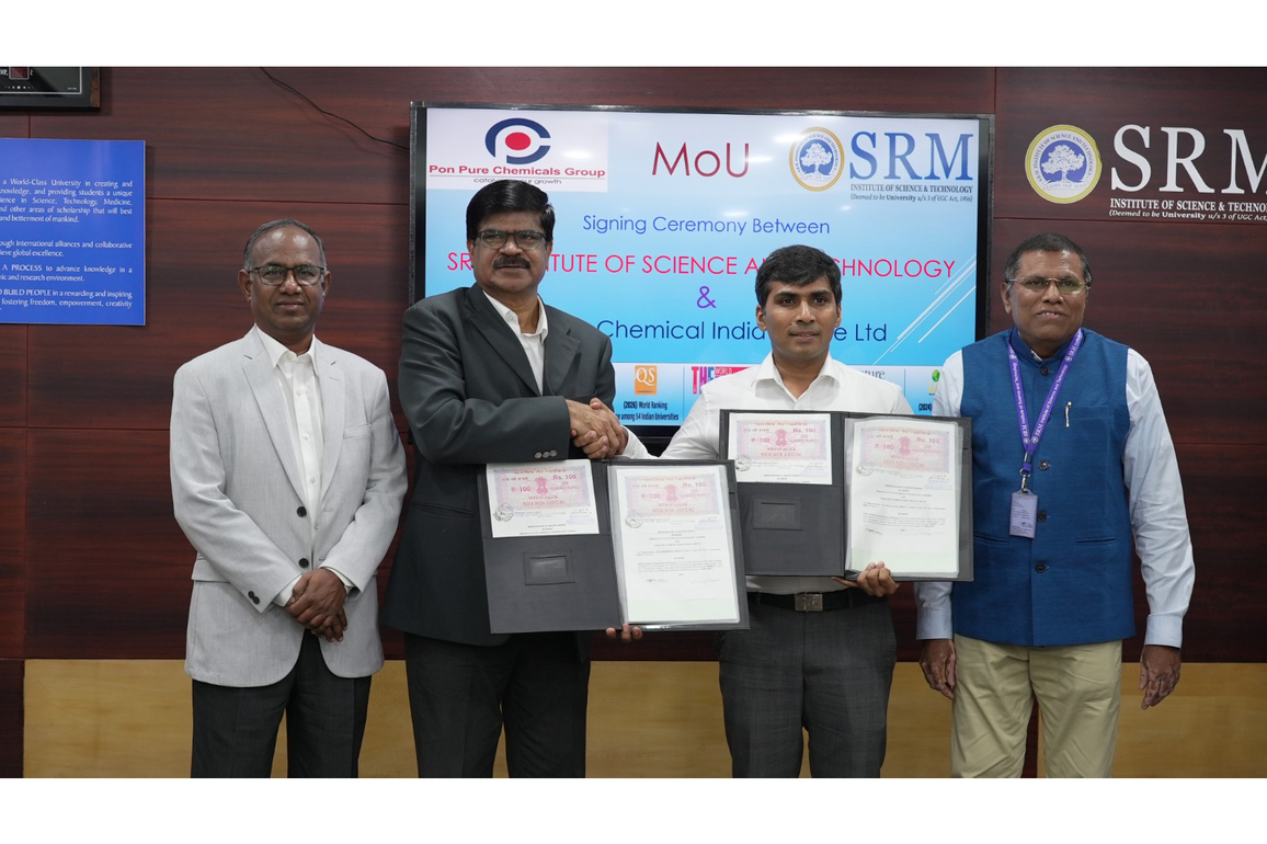 SRMIST, Pon Pure Chemicals Sign MoU to Set Up CSR-Funded Oil-Field Chemicals Research Lab