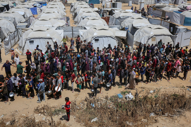 MIDEAST-GAZA CITY-FOOD DISTRIBUTION CENTER