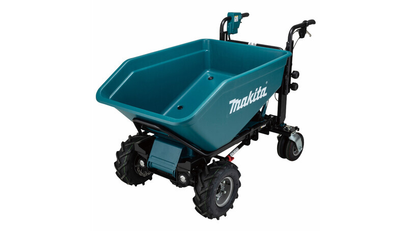 Load up with Makita's DCU602 Battery- Powered Wheelbarrow