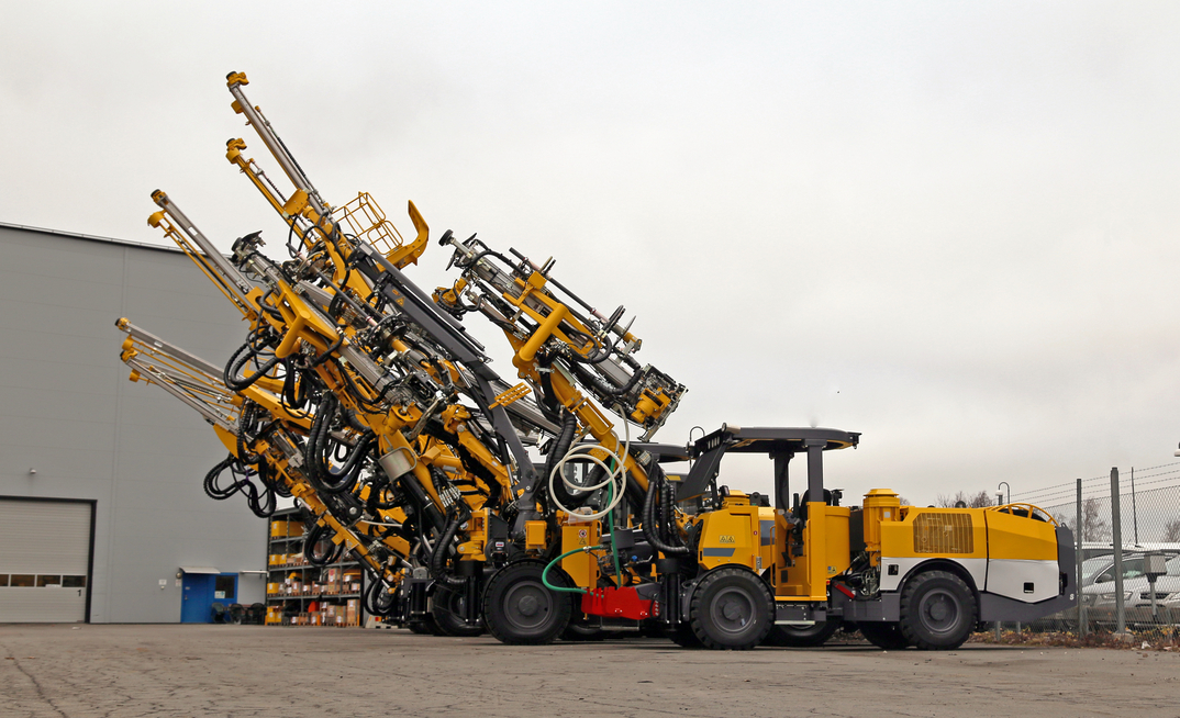 Epiroc underground equipment for drilling and loading.