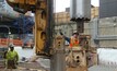  Urban fitted the Bauer BG drilling rigs with Bauer double wall casings, an SBF-P2 progressive auger, and a KR-R core barrel with round shank chisel to drill rigid inclusion elements at 18 Sixth Avenue in Brooklyn