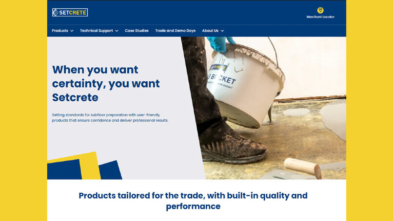 New Setcrete Website Simplifies Product Selection