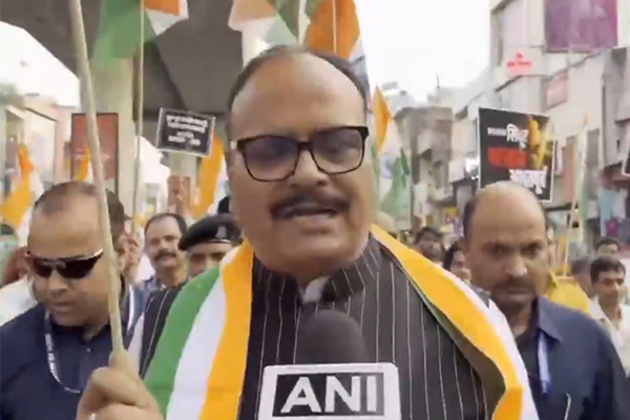 Uttar Pradesh Deputy CM Brajesh Pathak participates in Tiranga Yatra in Lucknow