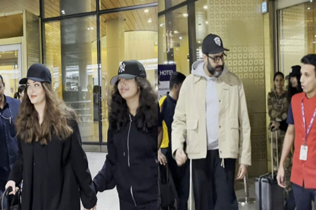 Bachchans return to Mumbai after family vacation; Aishwarya, Abhishek, and Aaradhya spotted at airport