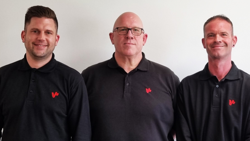 Pic cap: Jon Hunt, John Atkinson and Lee Davies.