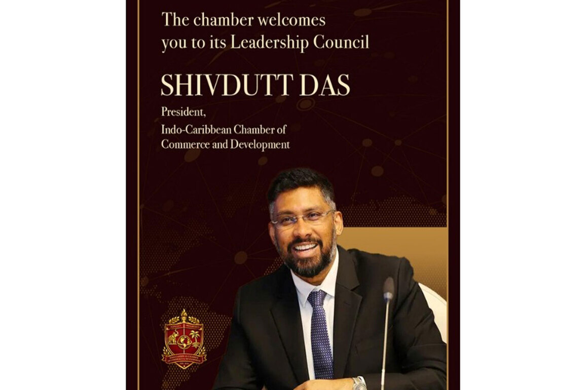 Indo Caribbean Chamber of Commerce for Development - ICCCD Appoints Economist Shivdutt Das as Global President