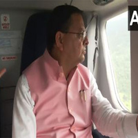 Uttarakhand CM Dhami conducts aerial survey of flood-hit areas of Uttarkashi