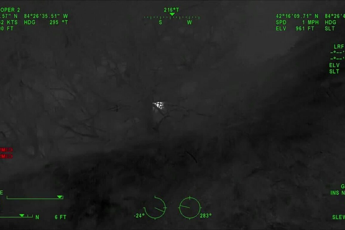 Watch- Mich. state police helicopter video showing lost 2-year-olds rescue