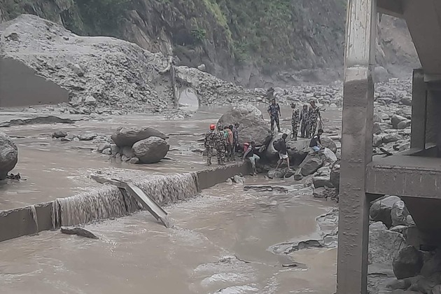 (SpotNews)NEPAL-RASUWA-FLOODS-PEOPLE MISSING