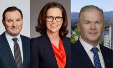 Origin's Frank Calabria, Shell's Cecile Wake and Santos' Kevin Gallagher