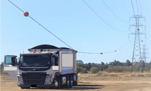  Truck hitting powerlines