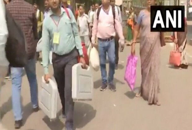 Madhya Pradesh: Polling parties dispatched with EVMs to booths for third phase of Lok Sabha elections